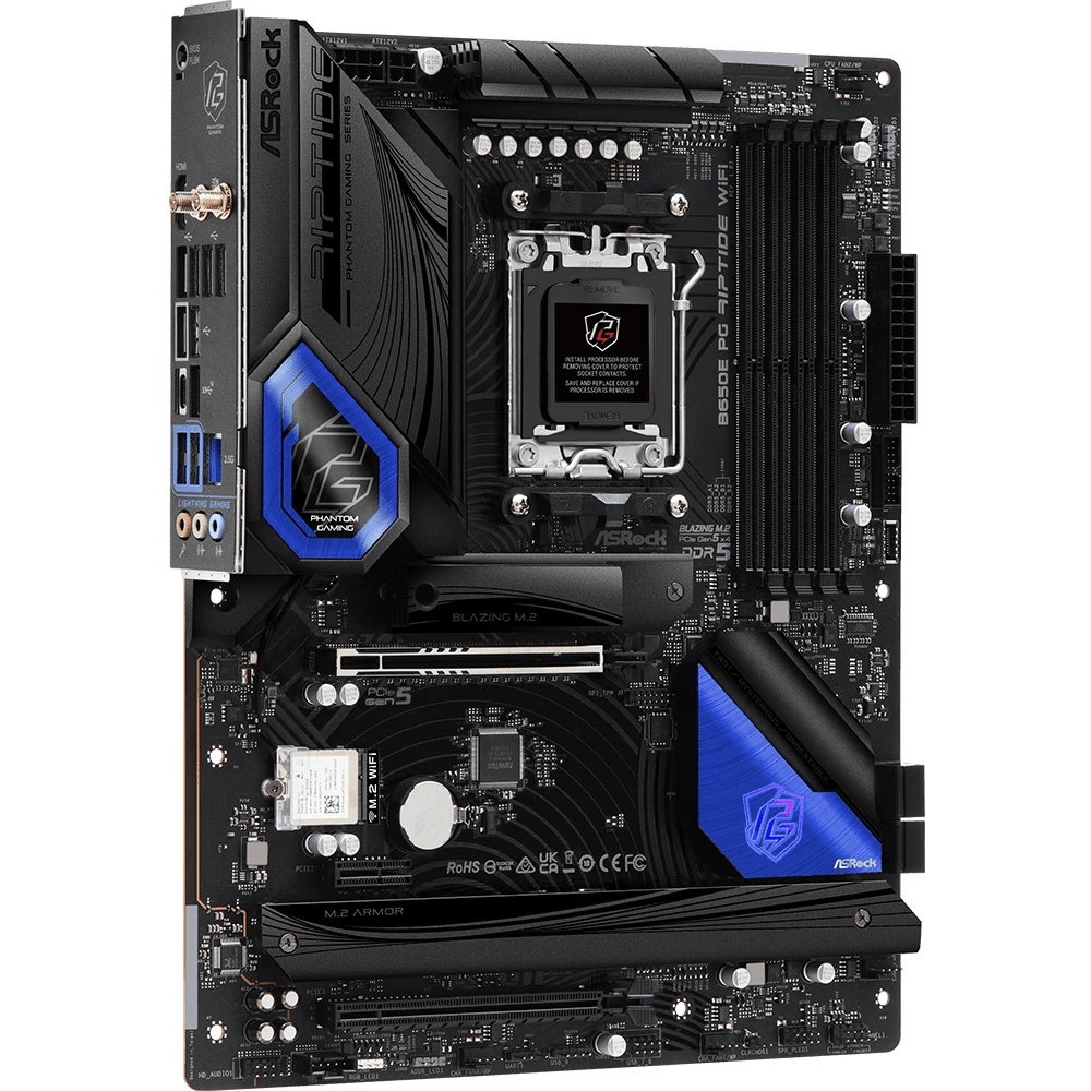 ASRock B650E PG Riptide WiFi AMD 600 Series ATX Motherboard | 90 - MXBL00 - A0UAYZ | - Vektra Computers LLC ASRock B650E PG Riptide WiFi AMD 600 Series ATX Motherboard | 90 - MXBL00 - A0UAYZ | - Vektra Computers LLC